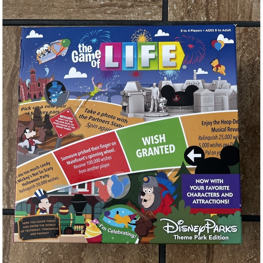 The Game Of Life Disneyland Disney World Theme Park Edition Board Game READ